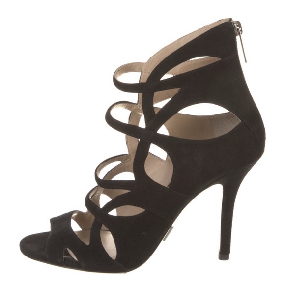 Michael Kors Elegant Black Strappy Heels - Picture 1 of 5